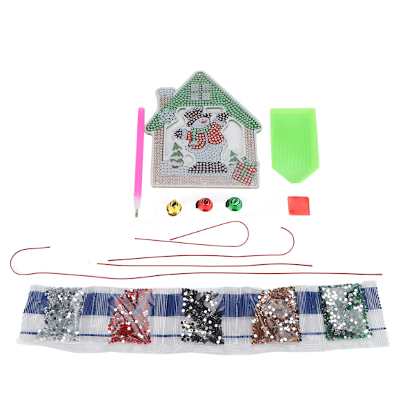 Rhinestone-målning söt levande jultema hänge avkopplande DIY heminredning