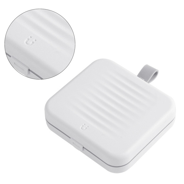 Magnetisk sug sybox bärbar liten dubbelskiktad magnetisk sybox kit för hem sovsal resor vit