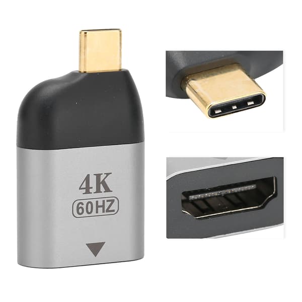Type-C–HD-multimedialiitäntäsovitin 4K 60 Hz Type-C-uros–HD-multimedialiitäntäsovitin Windowsille / Androidille / OS X:lle