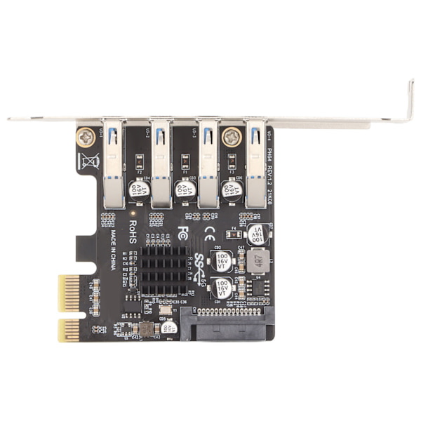 USB 3.0 PCIE expansionskort PH64 2U/4U VL805 Chip 5Gbps överföring 4 portar USB expansionskort för Windows