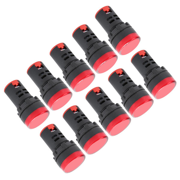 10PCS AD16-22DS Hög ljusstyrka Röd LED-signallampa LED-indikatorlampa för signalindikation AC/DC110V