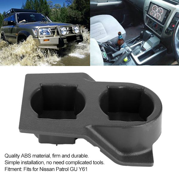 Auton mukitelineen juomapullon järjestäjä säilytys 68430VC700 sopii Nissan Patrol GU Y6:lle