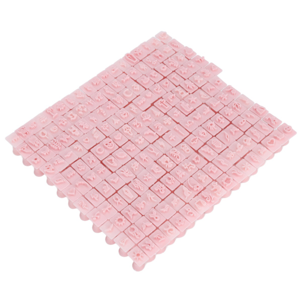192 stk 3D neglekunst stempel med forskjellige mønstre, klare linjer, manikyr stempelverktøy for neglesalong