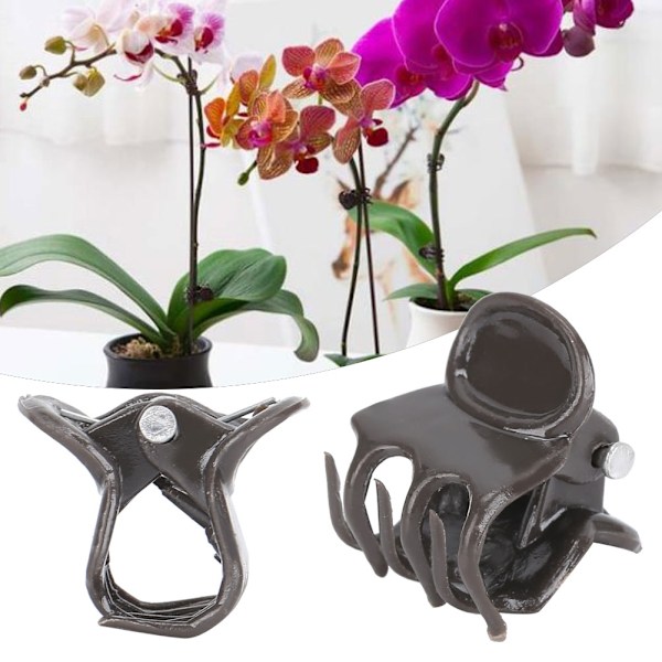 200 stk 1,5 cm plastplante klips blomsterstil støtte festeklemme klips hageverktøy for orkidé