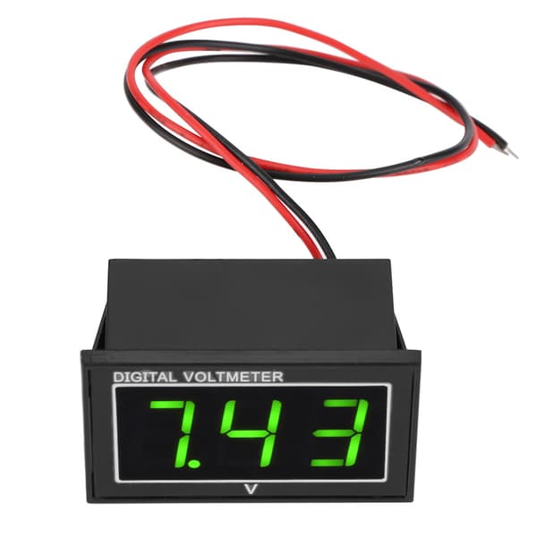 1 stk. digitalt 0,56″ LED-display vanntett voltmeter DC spenningsmålerpanel (2,5-30V, grønn)