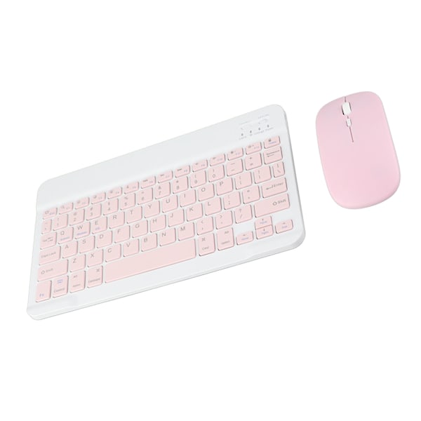 Trådløst tastatur og mus-kombination - bærbar matchende tastatur og mus til pc-bærbar computer i pink