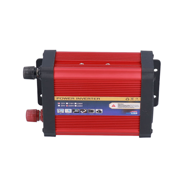 Bærbar 400W bilstrømomformer 2 USB-porter Hurtiglading Spenningstransformator Modifisert sinuskurve 12V‑220V 50HZ±5HZ
