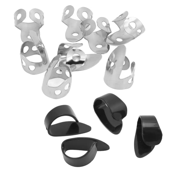 12 st Gitarrplektrum Bas Tumskydd Instrument Tillbehör Set Kit för Spelning