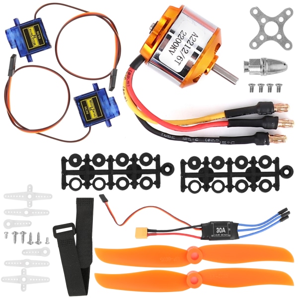 RC-kauko-ohjattava lentokone 2212 KV2200 moottori 6035 potkuri Servo 30A ESC XT60 -sarja