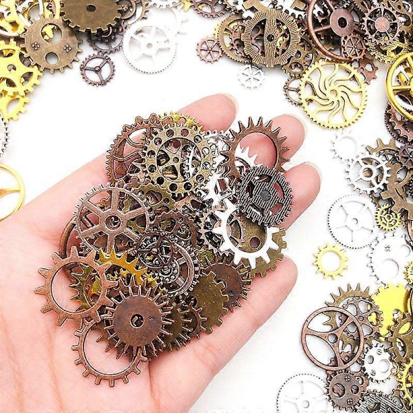 Steampunk Metalliset Metriset Kutistusriipukset Satunnaisia Eri Kokoja (30/50g) DIY Korujen Valmistustarvikkeet SN492