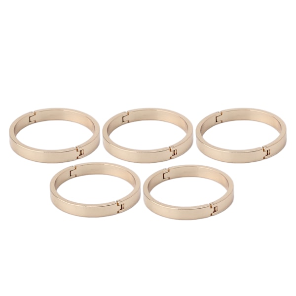 5 stk runde karabinkroker i legering, bindesløyfe, DIY-spennetilbehør for løs spiralnotat, ytre diameter 40 mm, indre diameter 35 mm