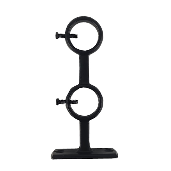 Set med 2 Gardinstångsfästen Dubbla Krokar för Vardagsrum Gardinstång, Sovrum, Gardinstång, Svart, 13.8*6.5*2.5cm