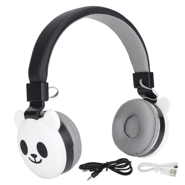 Barnehodesett Cute Animals Bluetooth 5.0 barnehodetelefoner med mikrofon for barn Lille panda