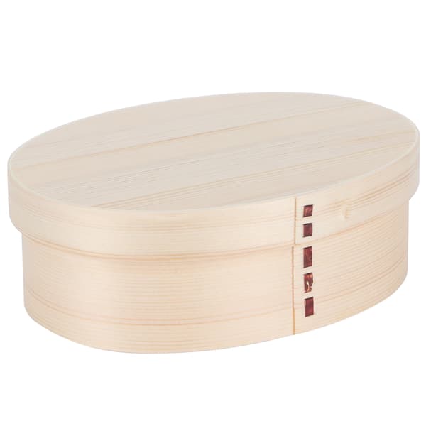 17.5x13.5cm Madkasse Træ Bento Box Bærbar Madbeholder til Studerende Arbejder Træfarve