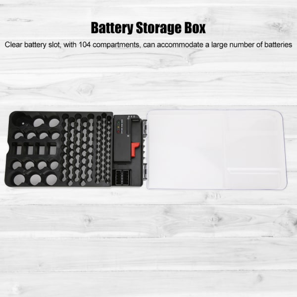 Multi 104 galler 3 lampor Case Organizer Container Box med batteritestare