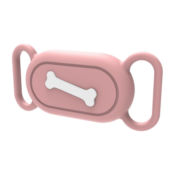 Silikonskal för Samsung Galaxy SmartTag 2 Bluetooth Tracker Skyddsfodral för Hund / Katt-B6 BenmönsterRosa