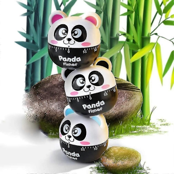 2024 Kökstimer Äggtimer Söt Klassrumstimer Panda-formad Mekanisk Köksbakning Matlagning Timer Påminnelse