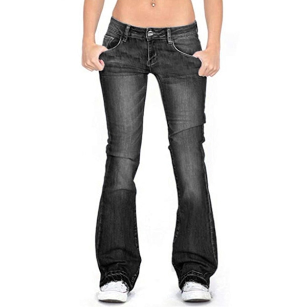 Strækbare Denim Bootcut Jeans til Kvinder