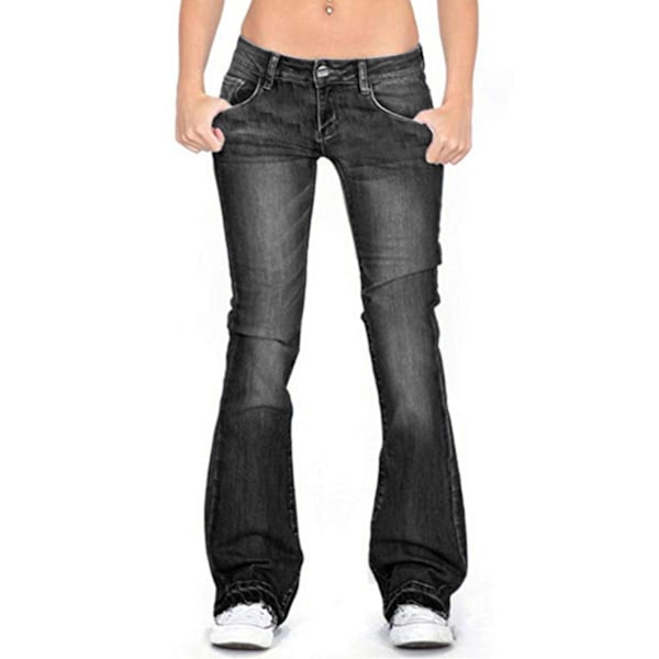 Stretch Denim Bootcut Jeans for Kvinner