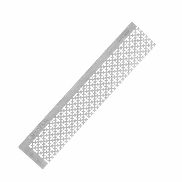Rhinestone Maleri Lineal Rustfrit Stål Tomme Gitre Punkt Borepen Lineal til 5D DIY136MM