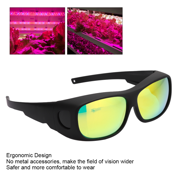 LED Grow Room-briller UV-polariserende for telt Drivhus Hydroponics Plant Light Eye Protection