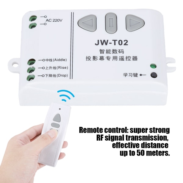 Projektionsskærm Trådløs fjernbetjeningskontakt Op Ned Reverseringscontroller (433Mhz)