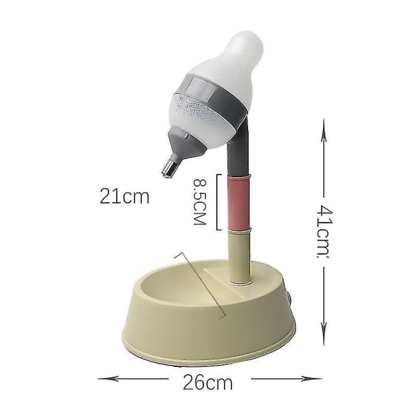 Universal Automatisk Dricksvattenmatare för Hundar - Lyftbar Dispenser Skål Flask Grön