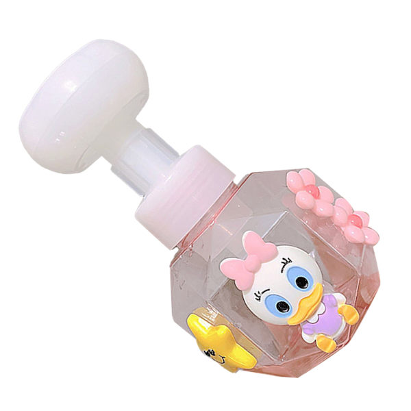 Pumpflaska Tvåldispenser Plastpumpflaskor Påfyllningsbara Flaskor Bred Mun Tomma Pumpflaskor För Lotion Schampo Rosa Anka