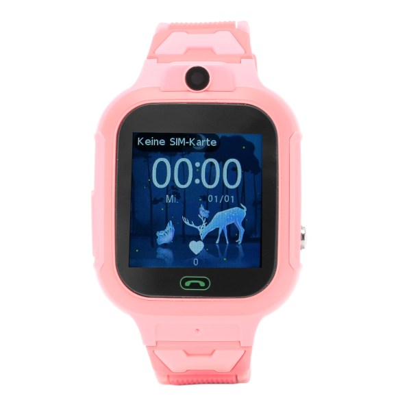 4G Kids Smartwatch IP67 vanntett berøringsskjerm 2-veis stemme videosamtale SOS Alarm HD Kamera Gutter Jenter Smartwatch Telefon Rosa