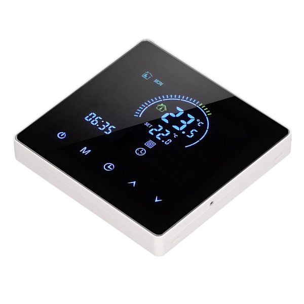 3A Smart Termostat Intelligent Touch Fargeskjerm LCD Display Termostat Vannvarmer Kjele for Hjemmekontor Kjøpesenter Butikk Hvit WiFi-modell