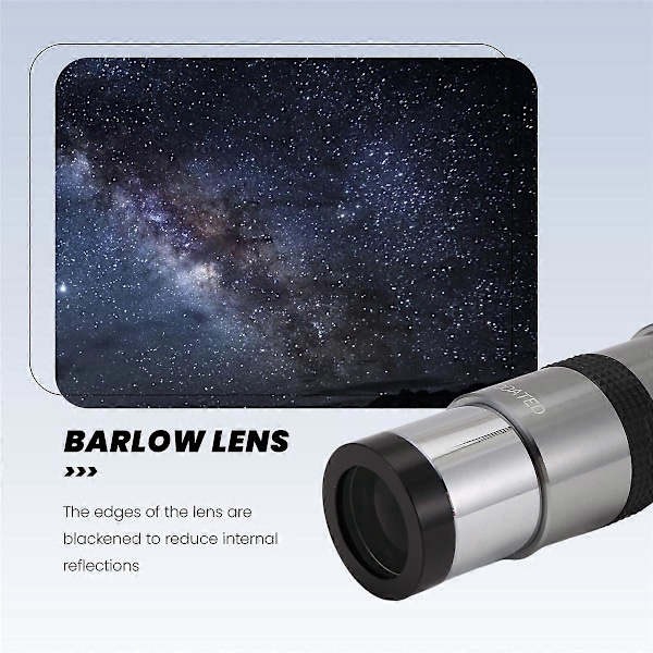 F010 1,25 tommer 3x Barlow linse teleskoptilbehør