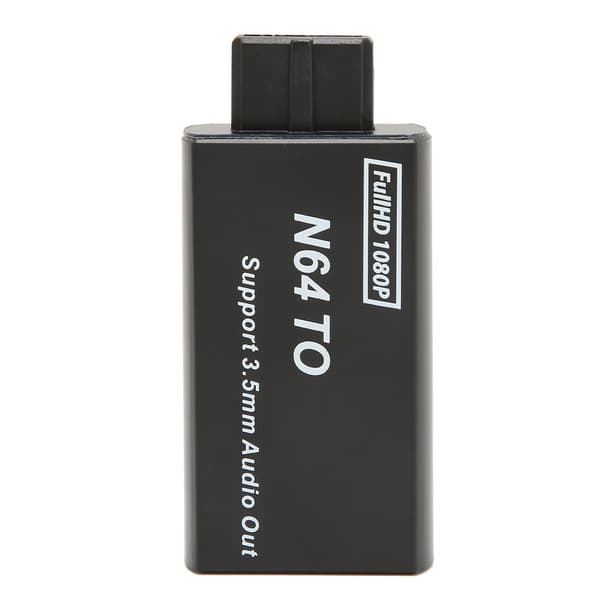 For N64 til HD Multimedia Interface-konverter 1080p Støtte PAL NTSC Videospilladapter med 3,5 mm grensesnitt