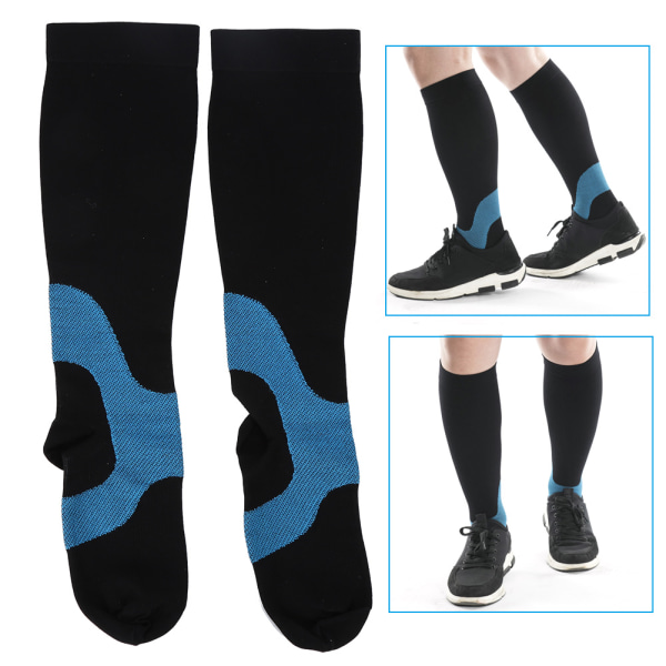 Outdoor Sports Gradient Function Kompressiosukat Sukat Pohkeen hiha pyöräilymaratoniin (Motif X vert foncé L)
