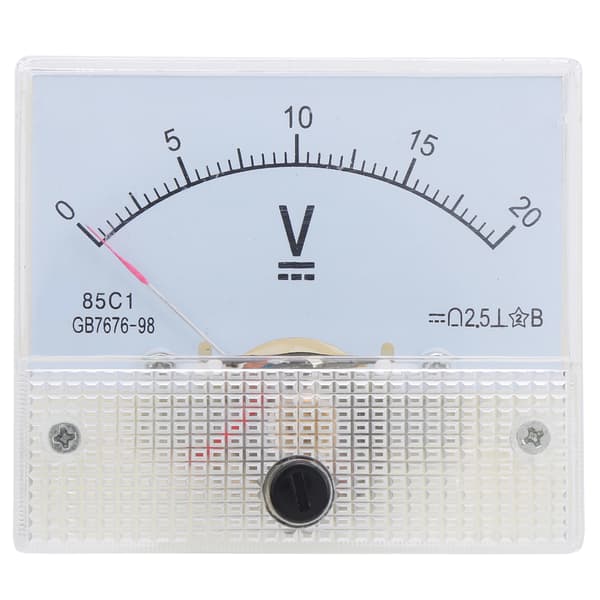 85C1 DC 0-20V Pointer Voltmeter DC Spændingsmåler Hoved Elektrisk Måleenhed