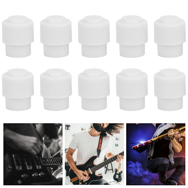 10 st Pickup Switch Tip Cap Knob Elgitarr Del Tillbehör Knob Cap Vit