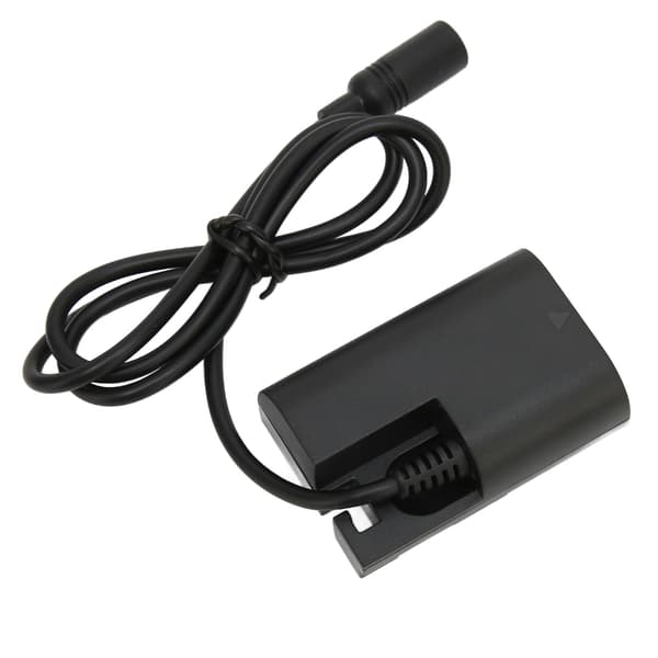 E6 DC-koblingssæt Sikkert fuld afkodning dummy-batteri med strømforsyningsadapter til 80D 70D 5D4 5d3 60D 100‑240VEU-stik