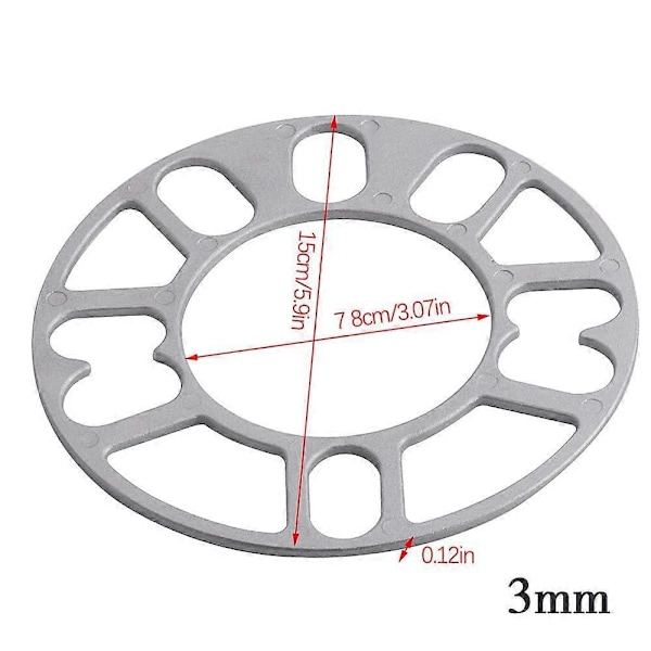2x 5MM Pyörän spacerit kevytmetallivanteille, 4 ja 5 pultin yleismallinen adapteri