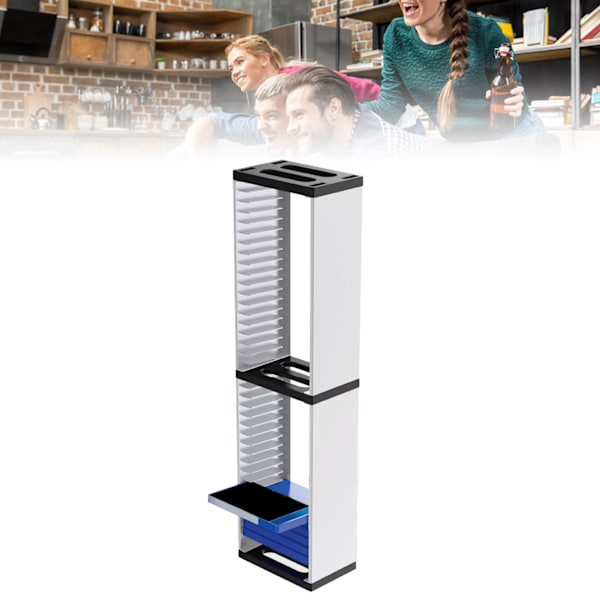 Double Video Game Storage Tower Durable Store 36 pelilevyjen säilytyshylly PS5:lle