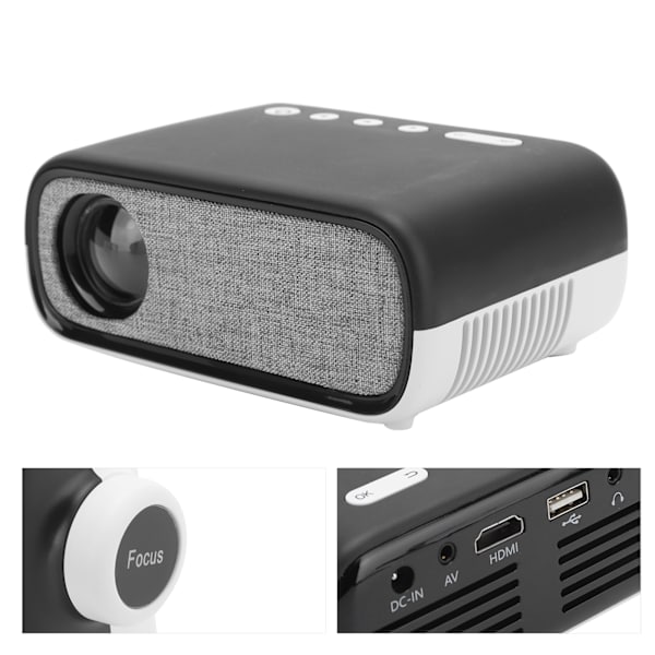 Projektori Mini Home Micro Portable Smart LCD Näyttö 480 x 272 YG280 110‑240VUK Pistoke