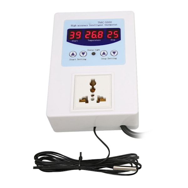 Digital LED temperaturregulator Vandtæt Plug and Play Opvarmning Køling Termostat til Opdræt Akvarier 110‑240V AU Stik