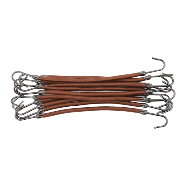 10st Hästsvanshållare Krok Kvinnor Flickor Flexibelt elastiskt hårband Krok Styling Tool för Office Dating Brun