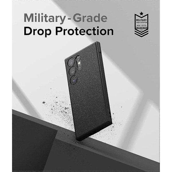 Etui Kompatibelt med Samsung Galaxy S23 Ultra 5G Etui (2023), Robust Stødsikkert Skridsikkert TPU Slankt Tyndt Telefoncover til S23 Ultra - Sort