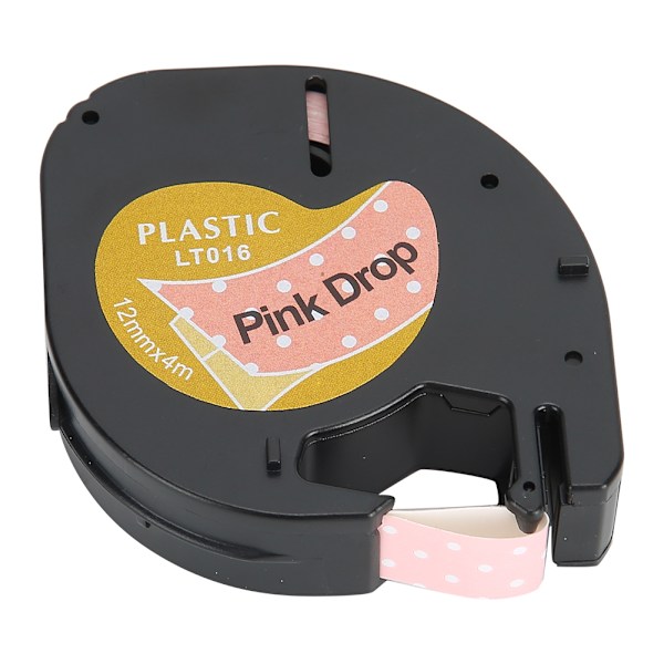 Print Label Tape Cute Ribbon Thermal Paper Pink Drop for Dymo Labeler Labeling Machine 12mm