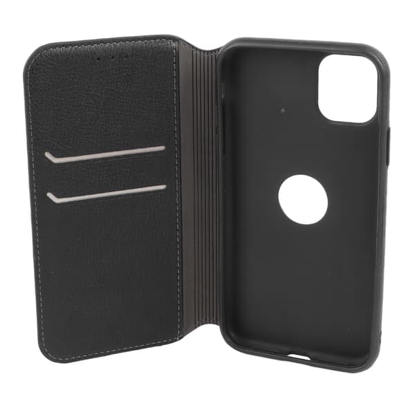 Retro Mobiltelefon Flip Case Mobiltelefonholder Tegnebog Beskyttende TPU Case til Iphone Sort til IPhone 13