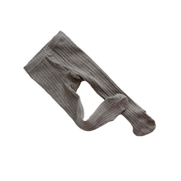 Baby Strumpbyxor Strumpor Varmt Mjuk Bomull Ribbstickad Söt Mönster Småbarn Flickor Leggings Grå M 15 till 24 Månader Gammal