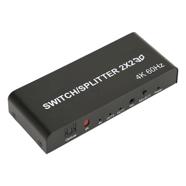 HD Multimedia Interface Switcher 2 ind 2 ud 4K HD Multimedia Interface Splitter til PC Projektor TV 100‑240V EU-stik