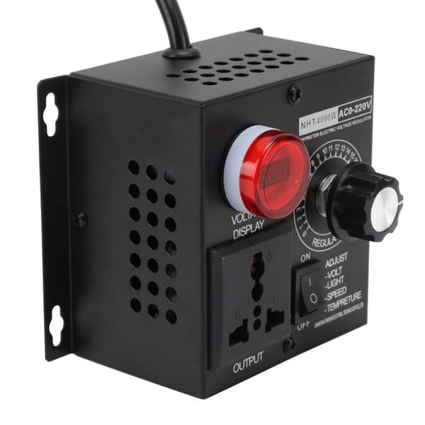 4000W SCR Elektronisk Spenningsregulator Motor Hastighetskontroller Dimmer Termostat Bred Spenning 100‑220V EU-plugg