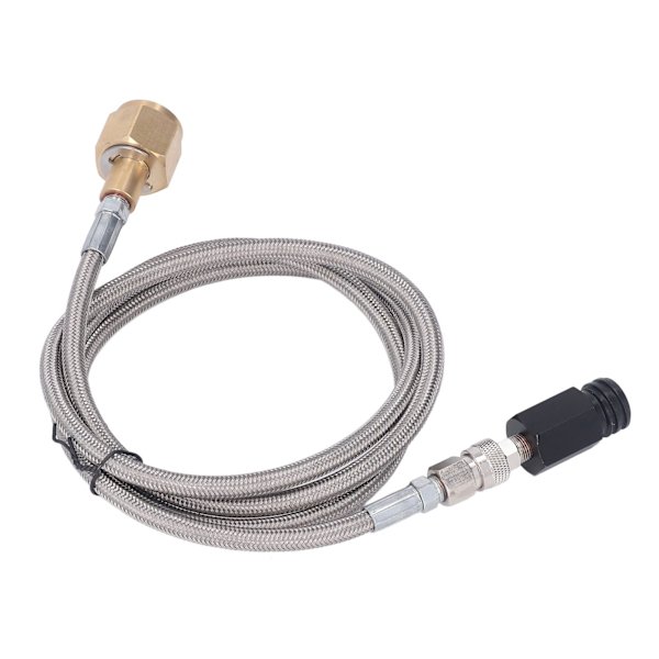 Soda Refill Adapter CO2 Cylinder Cartridge Fill Tank Connector med 60in Slange CGA320 Rustfrit Stålslange