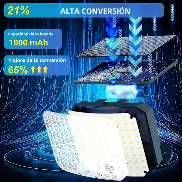 Ulkokäyttöön tarkoitettu aurinkokennovalaisin 118 LED-sensorilla, IP65 vedenpitävä, 3 tilaa, kaukosäädin puutarhaan, patiolle, autotalliin, ulkotilaan 106LED