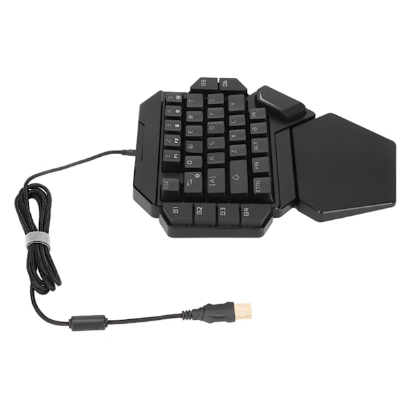 Enhands tangentbord med en hand 35 tangenter Noggrann känslig kontroll 6 programmerbara tangenter Ergonomisk design Halvt tangentbord